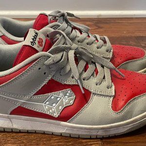 Dybbuk Lucky 7's in Red and Grey Leather